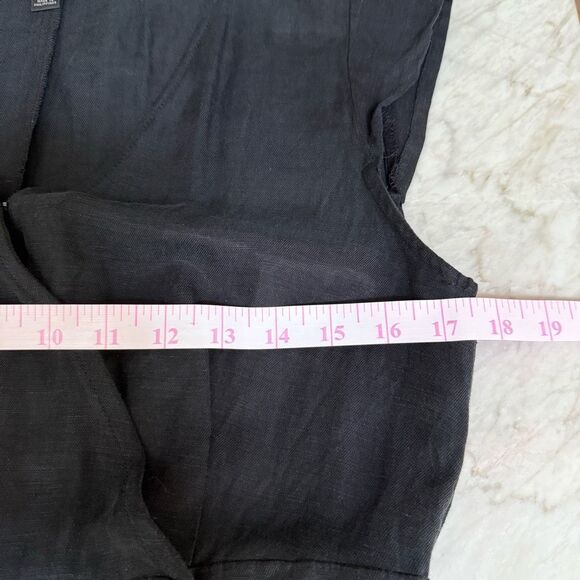 J. Crew linen blend blend sheath surplice cap sleeve dress size 6 - Picture 5 of 8